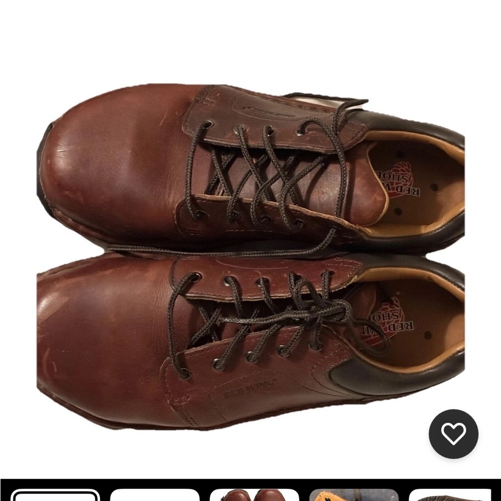 Red Wing Shoes Womens 7 D Brown Oxford Slip Resistant Work